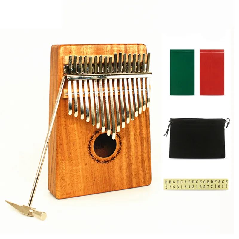 Musical Instrument Marimba - JDR 17 Tuşlu Parmak Kalimba Maun