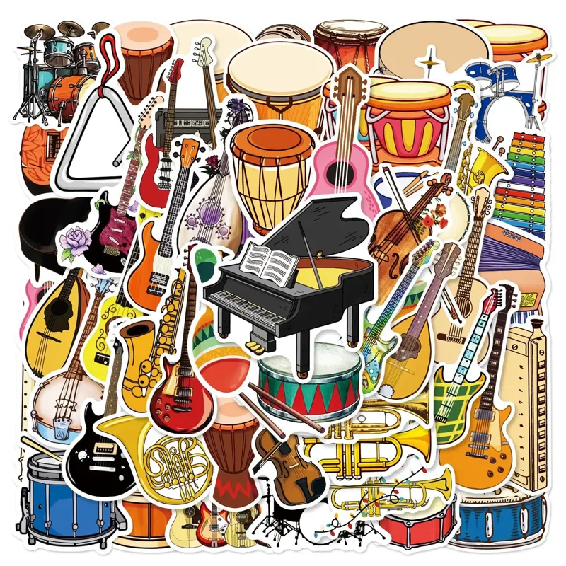 Musical Instrument Tabla - 50 adet DIY karikatür müzik enstrümanı