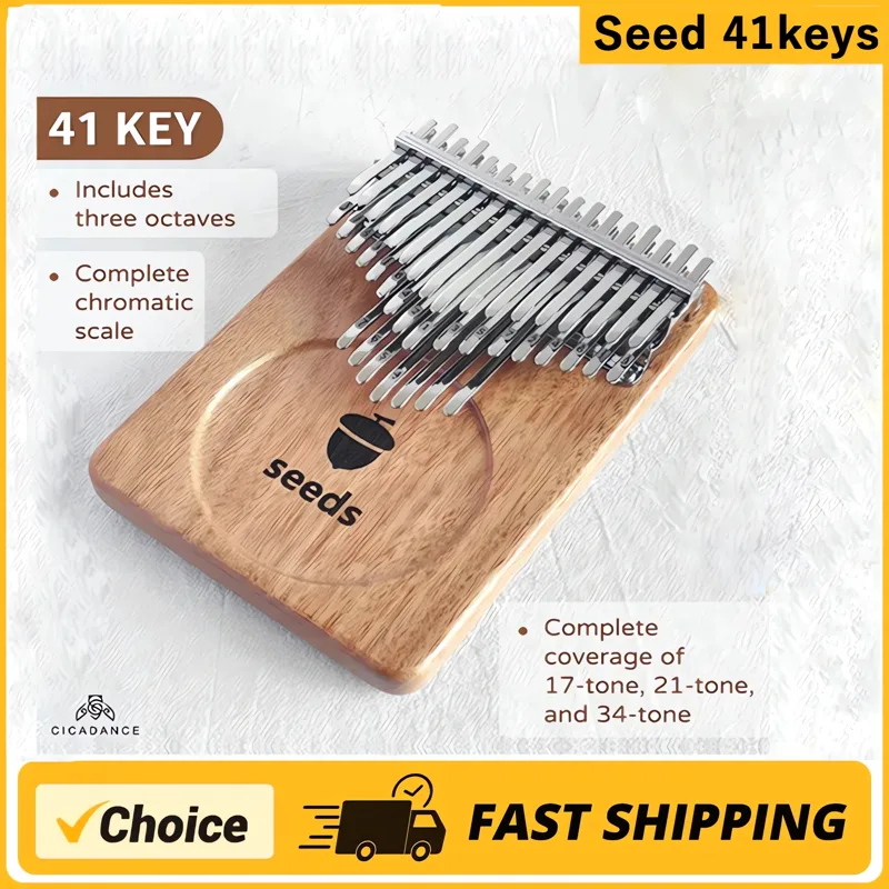 Musical Instrument Tabla - Tohumlar kromatik Kalimba 41 tuşları C