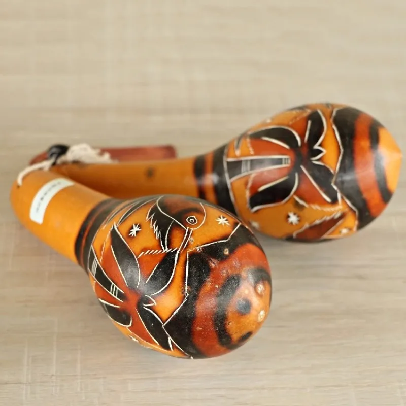 Musical Instrument Of Africa - Afrika Maraca Çocuk Ahşap Müzikal Marakas