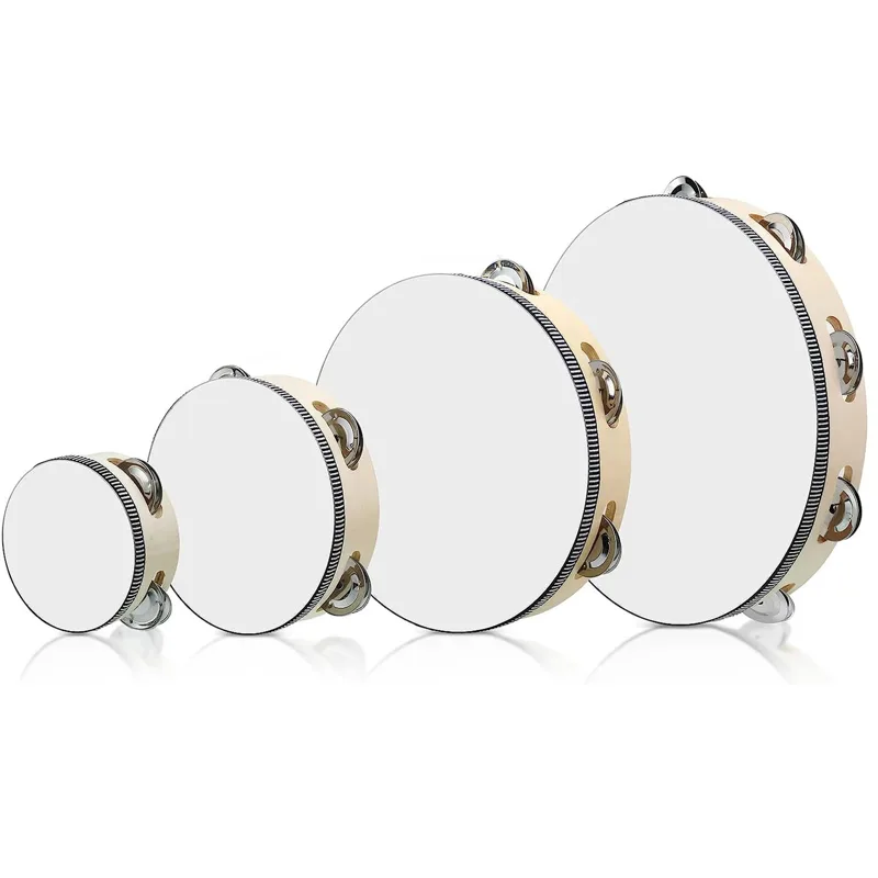 Musical Instrument Band - Miwayer Ahşap Tef, Metal Çıngıraklı -
