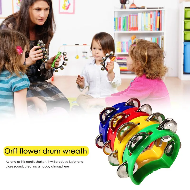 Musical Instrument Rattle - 4 adet Tef Jingles Çıngırak Çan