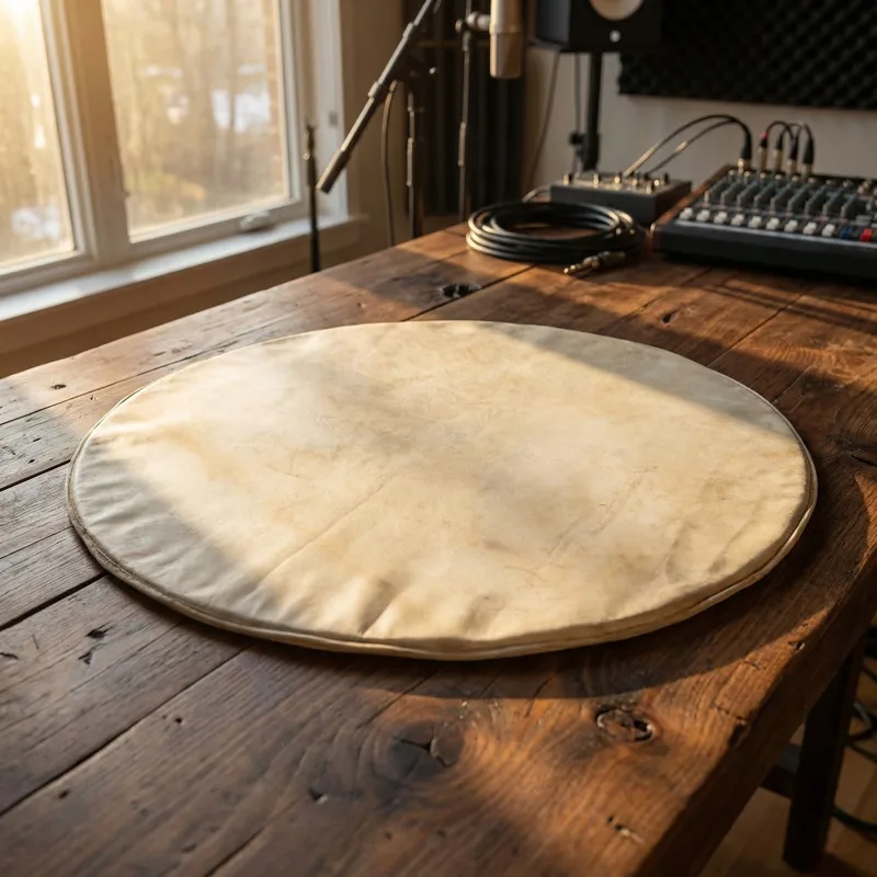 Frame Drum Goat Skin - 15 İnç Düz Yuvarlak Keçi Derisi