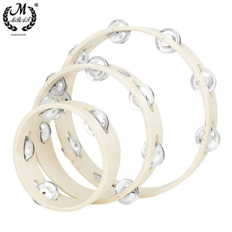 Tambourine Hand Drum - 6/8/10 inç ahşap tef vurmalı enstrüman