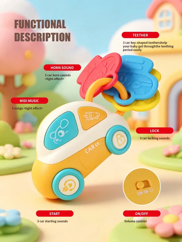 Bebek Araba Anahtarı Çıngırakl - Musical Instrument Rattle incelemesi ve fiyatı
