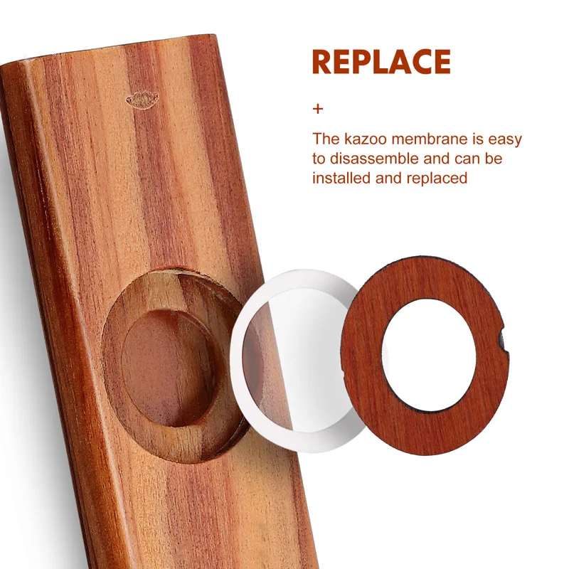 1 Set Ahşap Kazoo Müzik Aleti, - Musical Instrument I Play incelemesi ve fiyatı