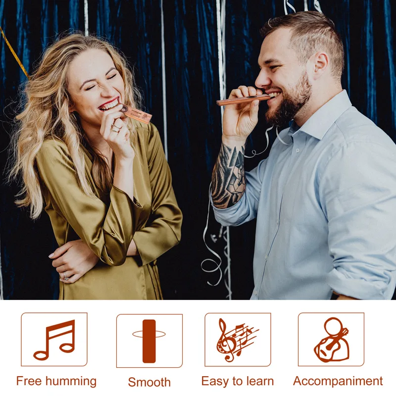 1 Set Ahşap Kazoo Müzik Aleti, - Musical Instrument I Play incelemesi ve fiyatı