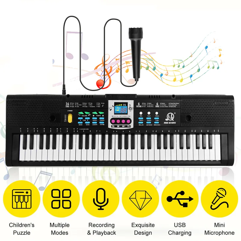 61 tuşları dijital müzik elekt - Musical Instrument Of Keyboard incelemesi ve fiyatı
